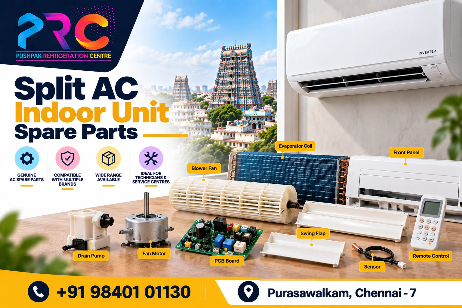 Split AC Indoor Unit Spare Parts